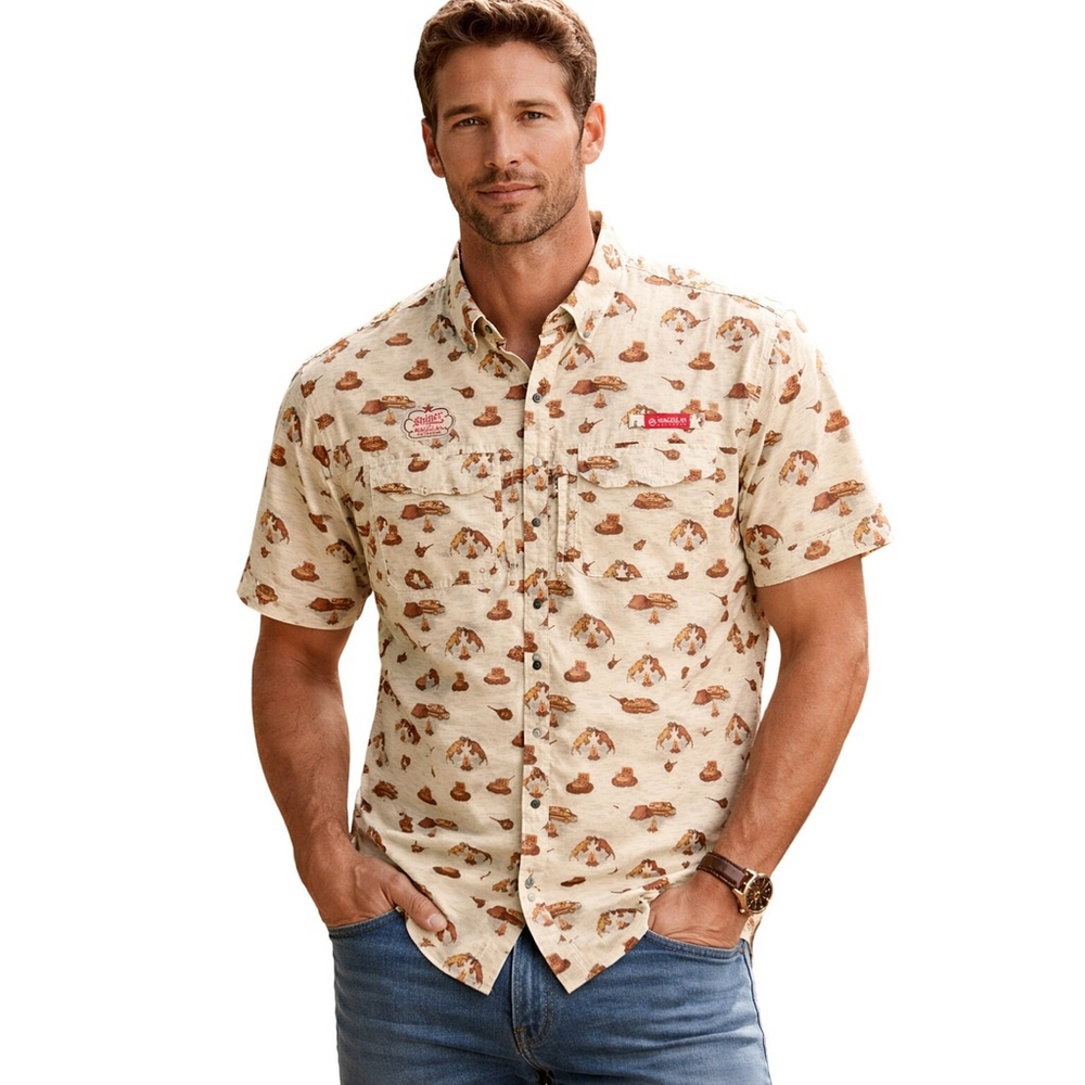 Shiner Beer Magellan Cowboy Rodeo Fishing Top M
